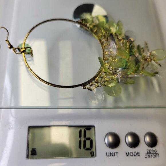 Green Tassel Earrings - Picture 6 of 6